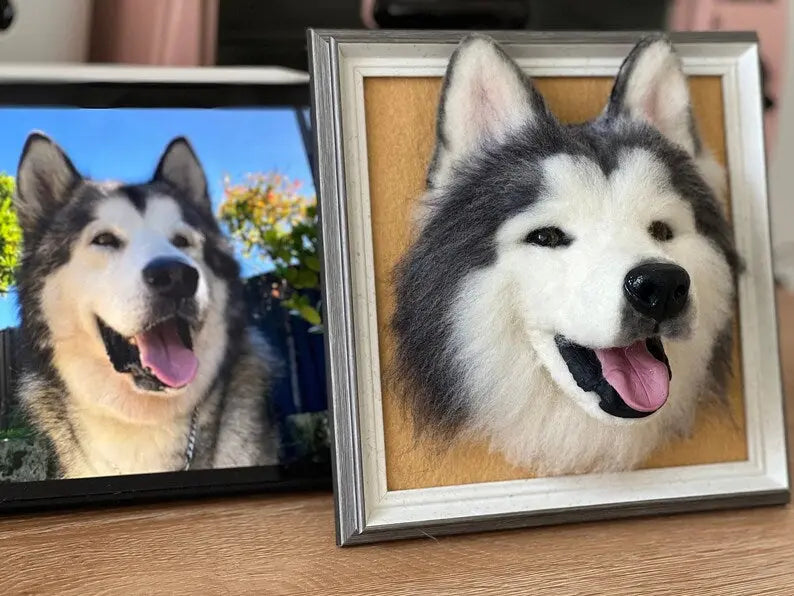 Custom Dog Portrait – Handcrafted Art for Your Loyal Companion Dudupaw